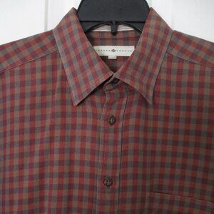 Joseph Abboud Mens L/S Brick Cotton Button Down Casual Shirt - Size 15.5/33 or M